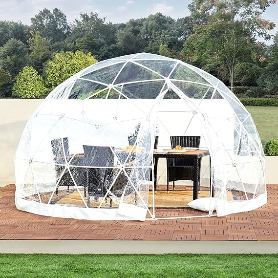 dome greenhouse in the garden
